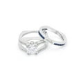 thumbnail image 2 of Skylar Wedding Ring Set for Women Engagement Ring and Matching Band Cz Ginger Lyne Collection, 2 of 6