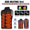 thumbnail image 2 of Chaleco calefactable con 9 zonas de calefacción para hombre y mujer, chaqueta calefactable por USB, ropa térmica calefactora (azul)_ kaili Sencillez, 2 of 5