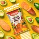 thumbnail image 2 of Jackson’s Sweet Potato Kettle Chips Avocado Oil Variety Pack made with Premium Oils (1.5 oz, Pack of 10) Sea Salt, Ranch, BBQ, and Habanero Nacho Flavors - Allergen-friendly, Gluten Free, Ve, 2 of 4