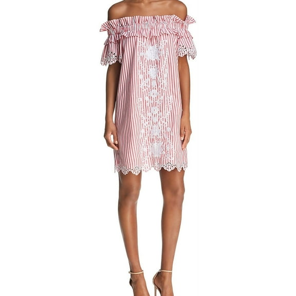 Parker Womens Cable Shift Dress, Red, X-Small