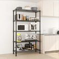 thumbnail image 6 of Tcbosik 70.8" Storage Shelves, 5-Tier Heavy Duty Wire Shelving Unit, Adjustable Metal Rack for Laundry, Kitchen, Pantry, Black, 6 of 10