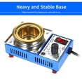 thumbnail image 4 of TFixol 150W 220V 50mm 500g Mini Lead Free Soldering Pot Titanium Coating Stainless Steel Solder Pot Compact Temperature Adjustable Solder Bath for Welding and Soldering, 4 of 7