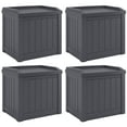 thumbnail image 1 of Suncast 22 Gal Outdoor Patio Small Deck Box with Storage Seat (4 Pack), 1 of 1