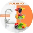 thumbnail image 2 of Auledio Fruit Basket for Kitchen Counter, Durable Fruit Bowl With Triple Banana Holder (Silver), 2 of 7
