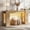 Brown Oak, variant on Homieasy 63'' Farmhouse Console Table with Charging Station and LED Lights for Hallway, Entryway, Living Room, White & Walnut