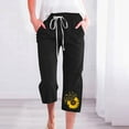 thumbnail image 2 of Pantalones de Mujer Casual Cintura Elástica con Impresión de Pascua, Sueltos Pantalones de Pierna Ancha Recta para Toda la Temporada, 2 of 3