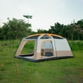 thumbnail image 4 of 8-12 Person Camping Tent Large Capacity Cabin Tents Waterproof Portable Picnic Tent with 2 Room, 4 of 7