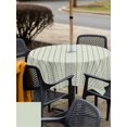 thumbnail image 4 of Outdoor Tablecloth with Umbrella Hole & Zipper, Sage Green Botanical Square Tablecloth 54x54 Inch, Farmhouse Modern Striped Leaf Patio Table Cover Waterproof Table Cloth for Picnic/Party, 4 of 7