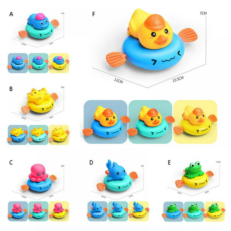 qlkytala bath toys for toddlers 1-3-wind up bathtub toys for 1 2 3 4 year  old boys girls gifts, baby bath tub pool water toys, cute fl