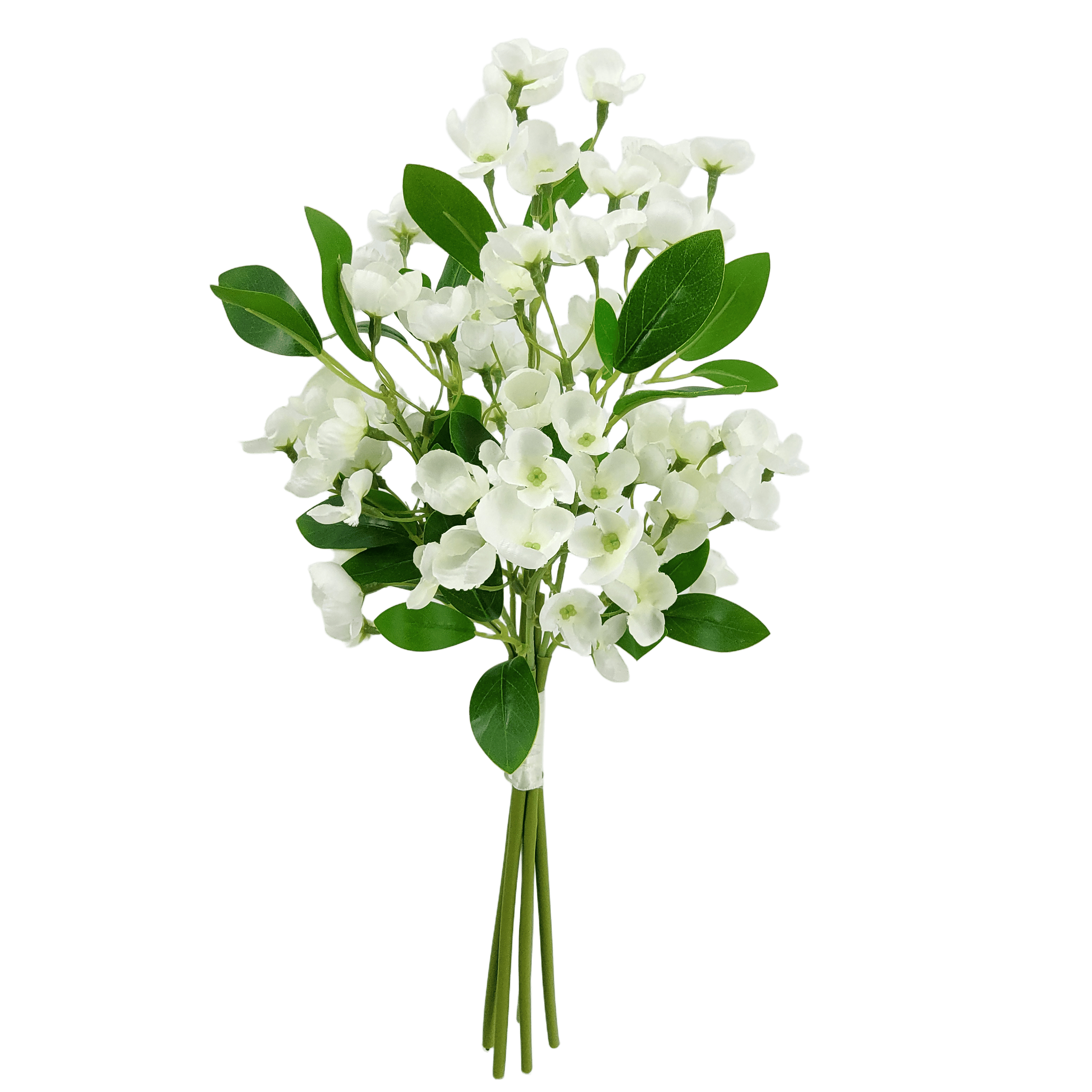 Mainstays 17in Indoor Artificial Wildflower Bundle, White Color, Eranthis Flower Pattern