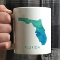 thumbnail image 3 of CTDream 11oz. US State Coffee Mug Gift, Aqua Blue Watercolor, Florida, 1-Pack, 3 of 6