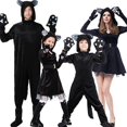 thumbnail image 1 of Black Cat Costume For Kids Animal Fancy Dress Outfit Girls Halloween zhangyuxiang LED, 1 of 2