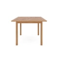 thumbnail image 2 of Curated Maison Mathieu Square Teak Outdoor Dining Table w/ Umbrella Hole Natural, 2 of 5