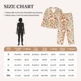 thumbnail image 4 of Yiaed Fruits Peach2 Print Pajamas Women's Long Sleeve Sleepwear Soft Button Down Loungewear Pjs Lounge Set Nightwear Womens Pajama Pants-Medium, 4 of 7