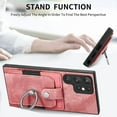 thumbnail image 5 of SaniMore Compatible with Samsung Galaxy S23 Ultra Case, Wallet Stand Elastic Credit Card Slot Magnetic Car Mount Ring Holder Premium PU Leather Protection Cover for Galaxy S23 Ultra 6.8-inch, Pink, 5 of 9