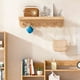 thumbnail image 1 of Contenedores de almacenamiento, perchero de pared con ganchos, antioxidante, con 6 ganchos para baño, cocina, sala de estar, toallas, abrigos, sombreros, herramientas, etc. Gancho de madera., 1 of 6