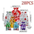 thumbnail image 5 of Oioii Christmas Drawstring Gift Bags,Reusable Eco-Friendly Drawstring Sacks for Holiday Wrapping Party Favors, F(28/7styles), 5 of 5