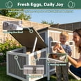 thumbnail image 5 of PETSCOSSET 62"L Weatherproof Outdoor Chicken Coop for 2-4 Chickens, Large Hen House with 4 Nesting Boxes, 5 of 14