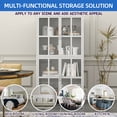 thumbnail image 6 of MIDODO Display Cabinet with Tempered Glass Doors, 4 Tier  Metal Curio Cabinets with Adjustable Shelves, Collectibles Toy Organizers Case & Display Shelf, 6 of 7