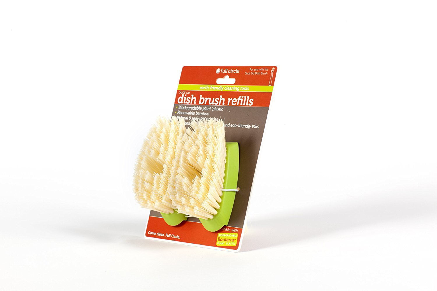 Full Circle Suds Up Dish Brush Refill - 2 Pack - Green