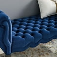 thumbnail image 6 of Adelia Chesterfield Style Button Tufted Performance Velvet Bench - Navy, 6 of 7