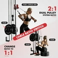 thumbnail image 2 of Mikolo Cable Crossover Machine, Lat Pull Down Machine, Wall Mounted Pulley Tower functional trainer with Adjustable 26 Positions Dual Pulley System, Lat Pulldown Cable Training for Home Gym Fitness, 2 of 10