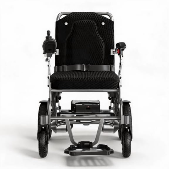 Foldable All‑Terrain Electric Wheelchair for Adults, 350 LBS Capacity, 15‑Mile Driving Range