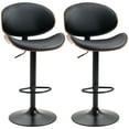 thumbnail image 1 of HOMCOM Bar Stools Set of 2 with Curved Back and Footrest, 1 of 10