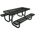 thumbnail image 5 of YYAo Portable Picnic Tables,6 ft. Rectangular Outdoor Steel Picnic Table ,BLACK with umbrella pole, 5 of 6