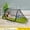 Boat-shaped Hand-throw Mosquito Net Regular Model (Autumn Fragrance Green Bottom), variant on Portable Mosquito Netting for Camping & Outdoor Adventures - Easy Setup, No Installation Required, Breathable Polyester Fabric, Ideal for Travel, Parties, and Backyard Fun