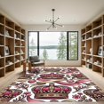 thumbnail image 2 of ODIKA 5' x 7' Machine Washable Non-Slip Area Rug, vintage print High Traffic Rug, Pink, 935366, 2 of 7