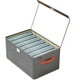 thumbnail image 2 of Organizador de ropa con 6 o 7 compartimentos | Organizador de cajones de tela plegable y lavable con asa | Caja gris para guardar ropa interior, calcetines y accesorios, 2 of 8