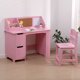 thumbnail image 4 of Kids Study Escritorio y Chair Set con Almacenamiento Bookshelf y Bulletin Board, 4 of 6