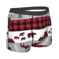 thumbnail image 4 of Uemuo Buffalo Plaid Forest Pattern Men's Boxer Briefs,Trunk Anti-Chafing,Comfortable, Durable, and Stylish Underwear-Large, 4 of 9