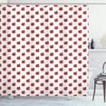 thumbnail image 1 of Ambesonne Fruits Shower Curtain, Comic Apples Worms, 69"Wx84"L, Olive Green Dark Green, 1 of 3