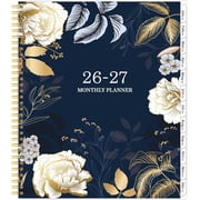 2026-2027 Monthly Planner, 2 Year Calendar Planner, Jan 2026 - Dec 2027, 8.5’’ x 11’’, Large Spiral Agenda, 24 Months, with Tabs ＆Pocket, Flexible Cover, Organizer for Office Home School, Gold