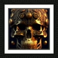 thumbnail image 2 of Stephen Chambers 26x26 Black Ornate Wood Framed With Double Matting Wall Art Titled - Skull 68, 2 of 6