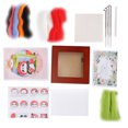 thumbnail image 1 of Marco de fotos de fieltro con aguja, kit de fieltro con aguja, muñeco de peluche con foto, materiales para hacer tú mismo, decoración del hogar, funcionalidad versátil, 1 of 12