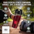 thumbnail image 3 of Athletic Works 24 oz Black Tinted Fitness Shaker Bottle - Tritan, Bpa-Free, 3 of 8