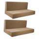 thumbnail image 4 of Fundas de cojín para Camper, 2 piezas, fundas para asientos de RV, funda de cojín para asiento de sofá fácil de instalar, funda de cojín para comedor marrón, 4 of 8