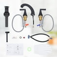 thumbnail image 7 of WOWOW 8 in. Widespread Double Handle High Arc Bathroom Faucet with Drain Kit included in Matte Black, 7 of 7