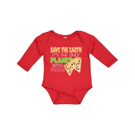 

Inktastic Save the Earth. Its the Only Planet with Pizza. Boys or Girls Long Sleeve Baby Bodysuit