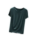 thumbnail image 1 of XMMSWDLA T-Shirt Graphique Cœur Mignon pour Femmes Col Rond Manches Courtes Coupe Régulière Décontractée T-Shirts Khaki Manches Courtes pour Femmes, 1 of 4