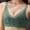 Green, variant on Crunowin Embroidery Bra for Women and Senior, Adjustable Strap Lace Bralette Breathable Wirefree Bra Gray 38/85C