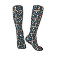 thumbnail image 4 of Easygdp Colorful Mushrooms Soccer Socks Sport Knee High Socks Calf Compression Athletic Socks for Men and Women, 4 of 9