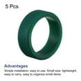 thumbnail image 3 of Uxcell Silicone Rubber Bands Rings Non-slip 1.2" Dark Green for Wrapping Paper, Cord Wraps, Bundle 5pcs, 3 of 5