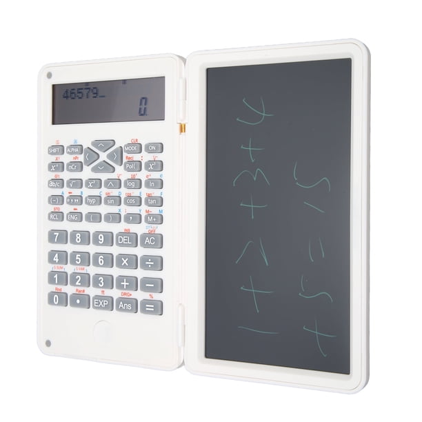 Calculadora Científica LCD Portátil De 10 Dígitos Con Bloc De Notas Para La Escuela, Oficina, Tableta De Escritura LCD Azul, Escritorio