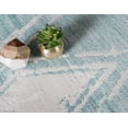 thumbnail image 4 of Jill Zarin’s Uptown Rectangular Distressed Modern Area Rugs, Turquoise, 4 of 8