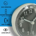thumbnail image 5 of Mini suction cup wall clock bathroom anti-fog waterproof clock kitchen bathroom clockgrey:;:;, 5 of 7