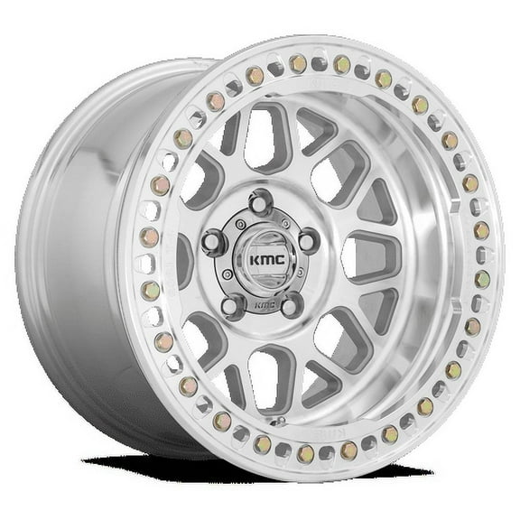 KMC Aluminum Rim KM235 GRENADE CRAWL 17X9in Machined Finish, KM23579080538N